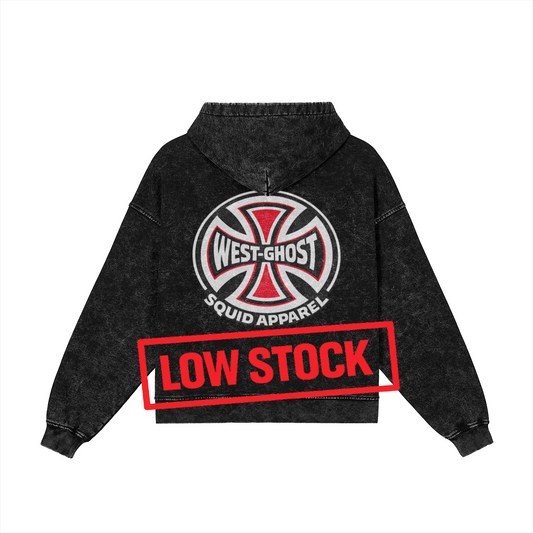 Acid Washed Premium Zip Up Hoodie