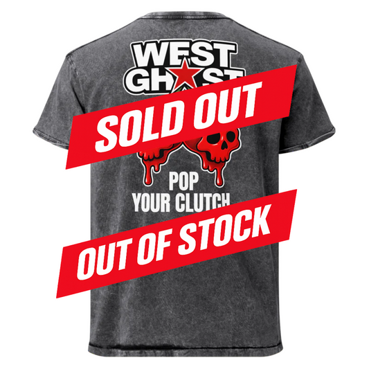 Pop Your Clutch Stone Washed Tee(Black) *SOLD OUT*
