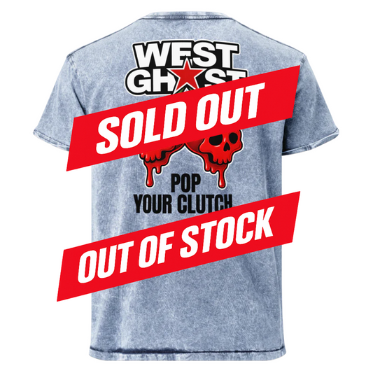 Pop Your Clutch Stone Washed Tee(Blue) *SOLD OUT*