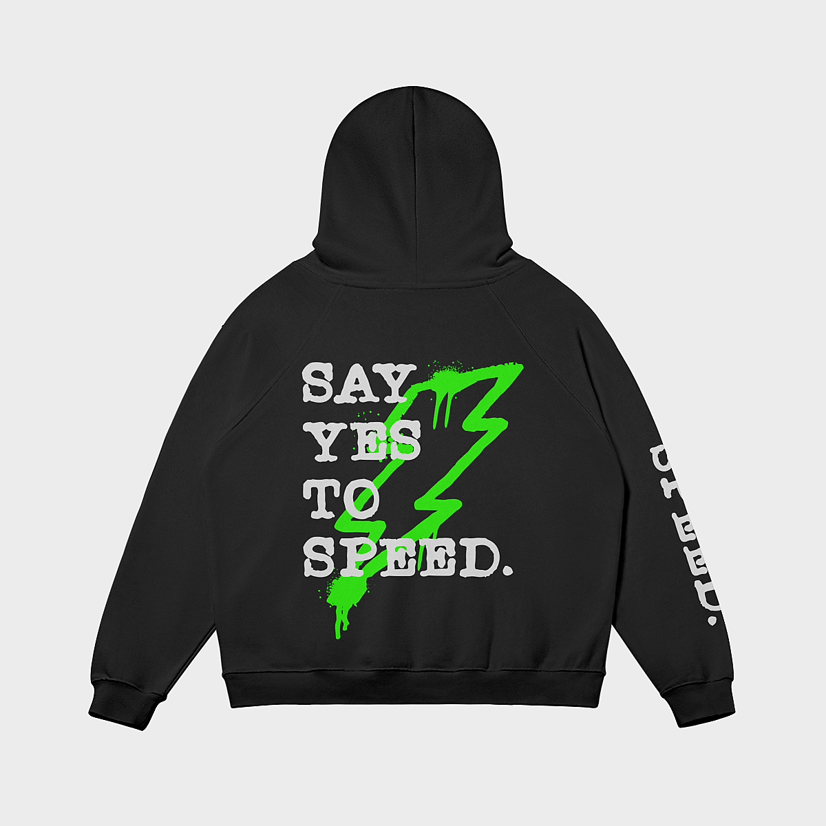SPEED OVERSIZED HOODIE - GREEN